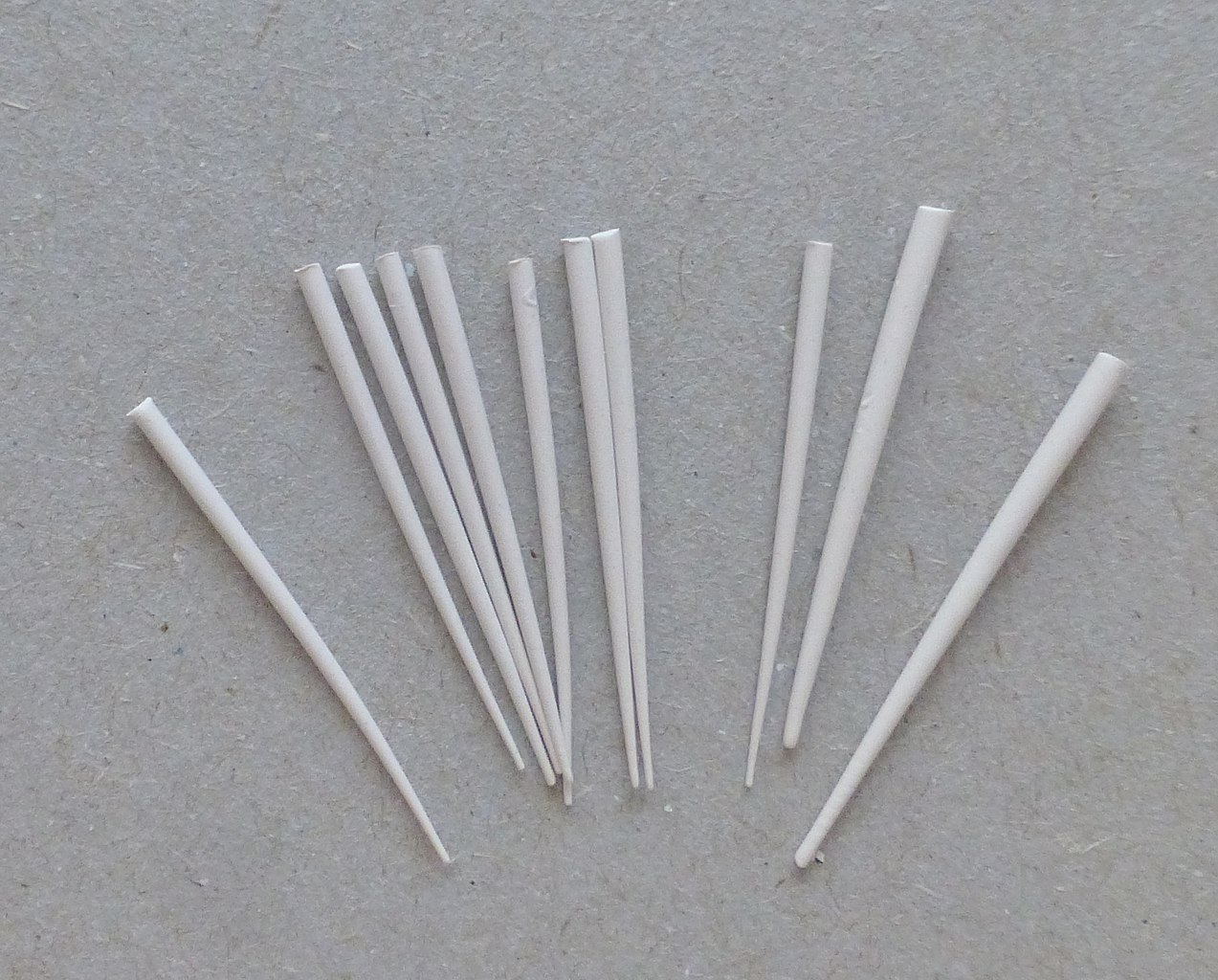 Gutta Percha points used in dentistry.